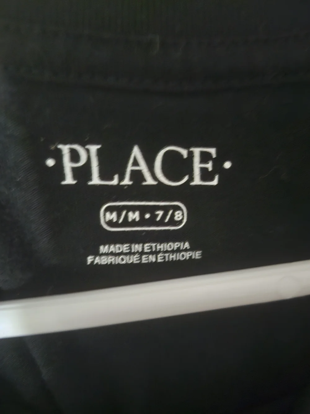 Place Black Tee with White & Orange Dinosaur Graphic
